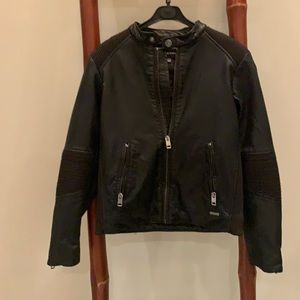 NWOT Faux Leather Diesel Kids Jacket Size 10Y
